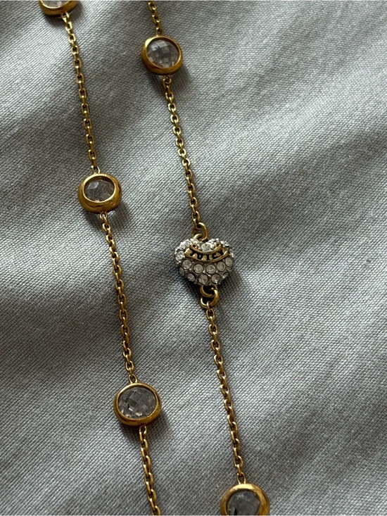 Juicy Couture Jewelry - VINTAGE Juicy Couture necklace gold tone paved heart CZ